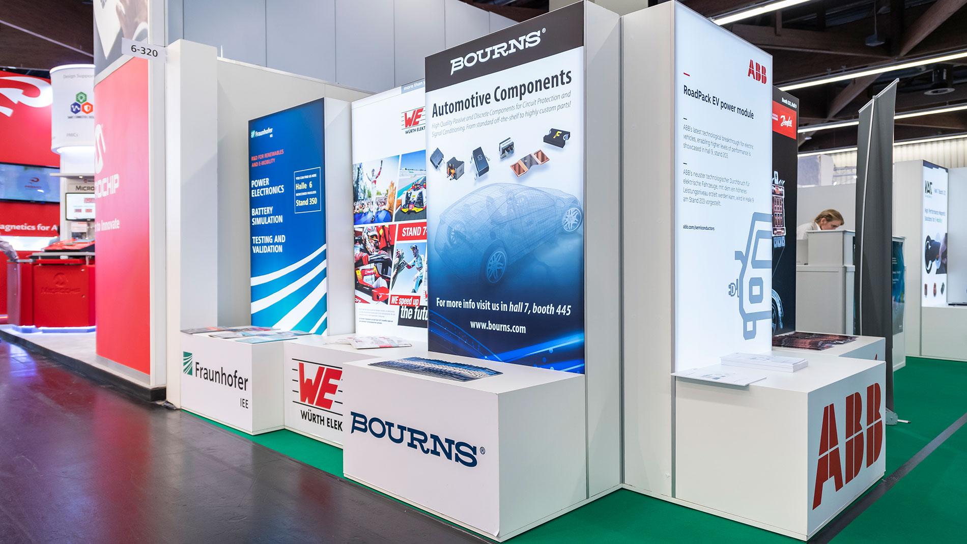 Poster walls at the E-mobility Area at the PCIM Europe
