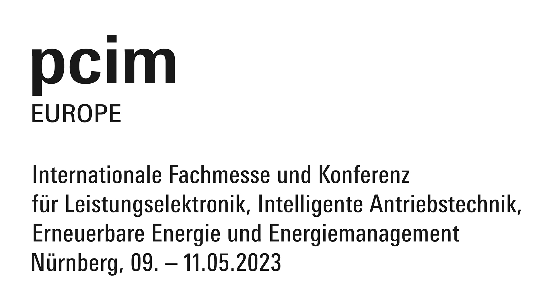 Logo der PCIM Europe
