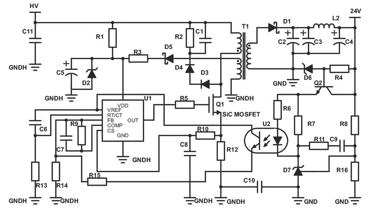 Silicon Carbide MOSFETs in High Voltage Low Power Auxiliary Power Supplies