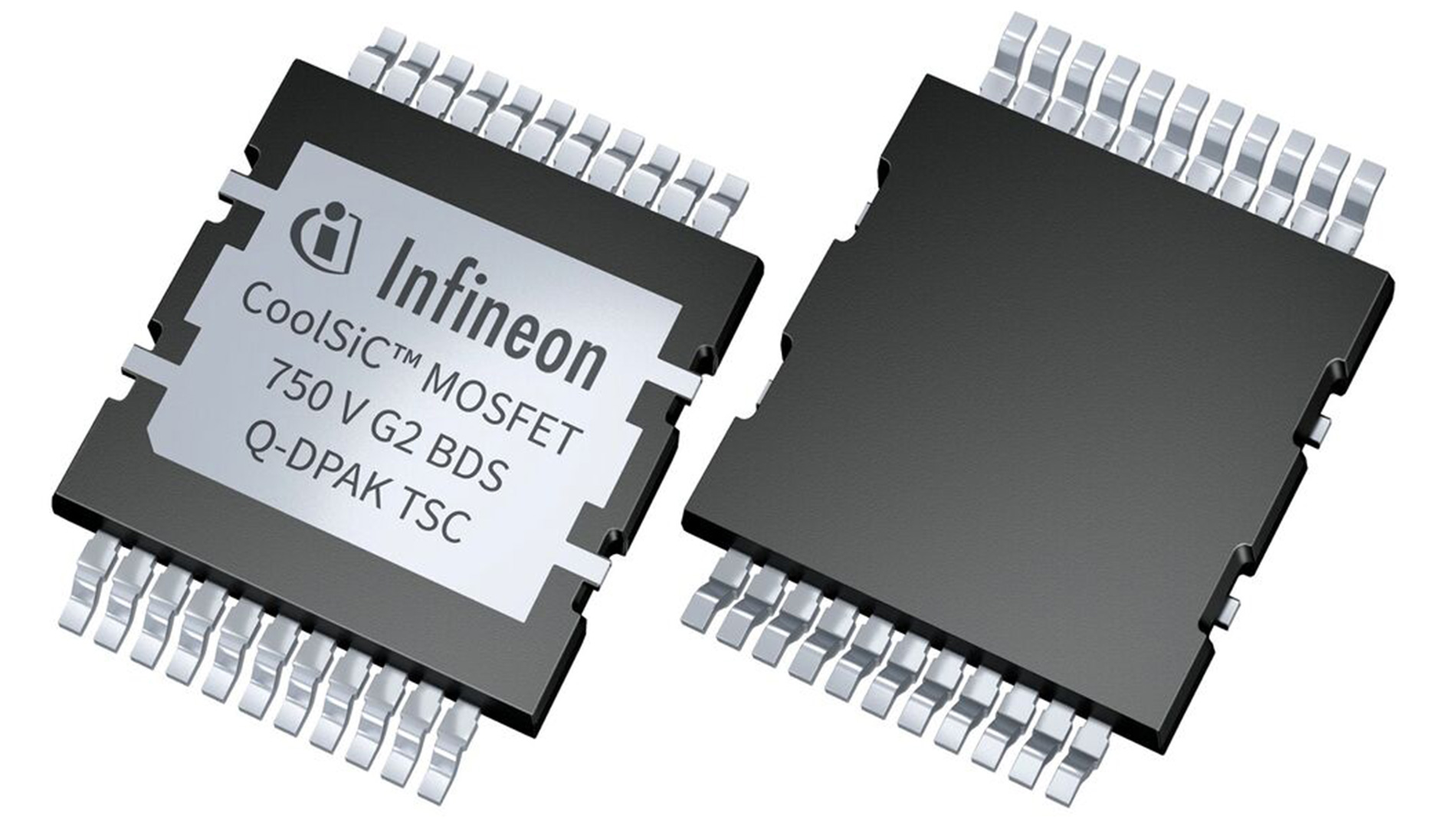 Since PCIM 2026, Infineon Technologies has been pursuing a dual-track strategy regarding bidirectional power semiconductors. In addition to the 650 V CoolGaN Bidirectional Switch (BDS) (left)—which was introduced the previous year the company unveiled the SiC variants of its 750 V CoolSiC BDS series (right) at this year’s PCIM (Images: Infineon Technologies).